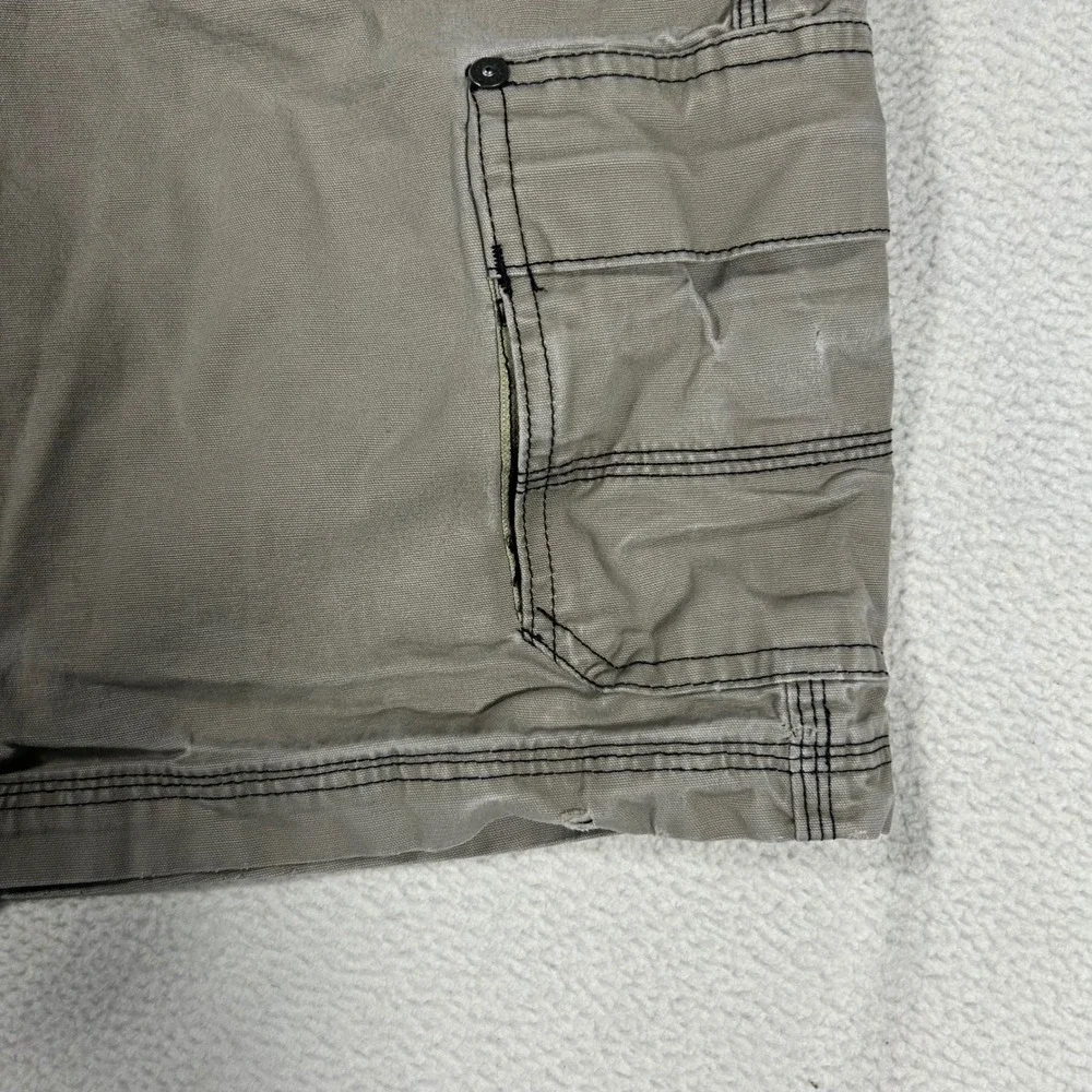 Prana Zion Cargo Shorts Mens 32 Gray M3MURR116 Stretch Hiking Outdoor Utility